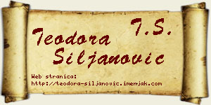 Teodora Siljanović vizit kartica